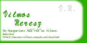 vilmos meresz business card